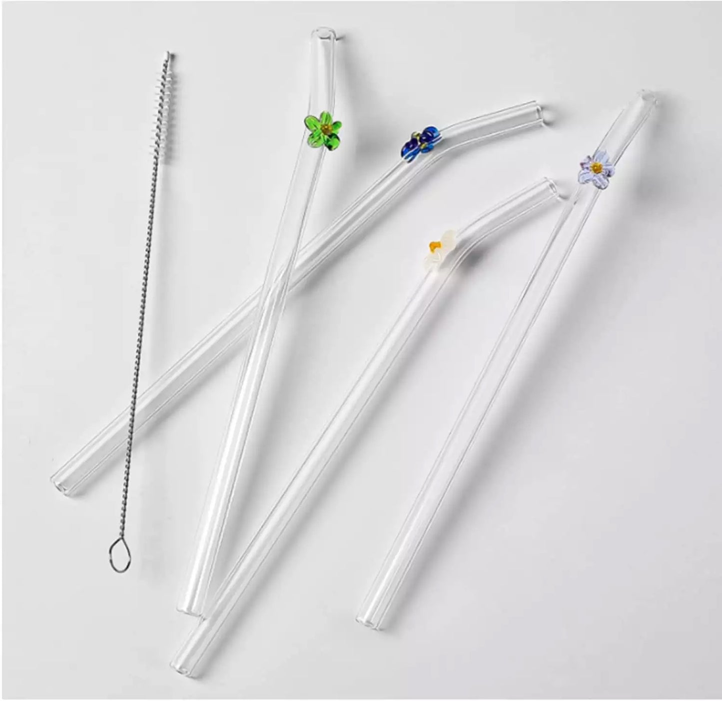 Flower Glass Straw