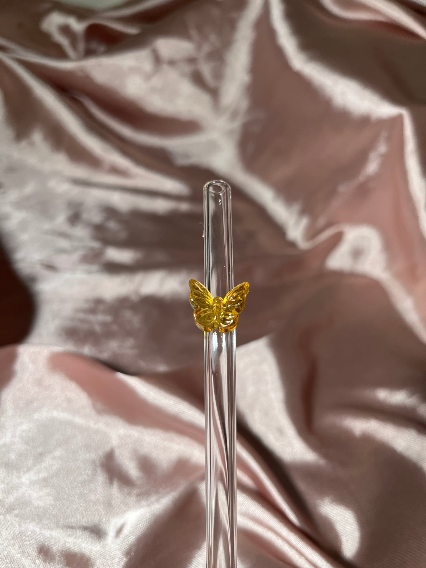 Butterfly Glass Straw