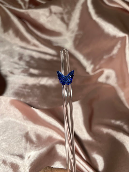 Butterfly Glass Straw