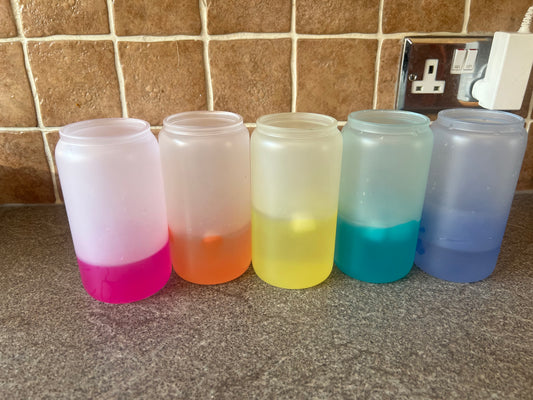 Custom Colour Changing GLASS Can Tumbler