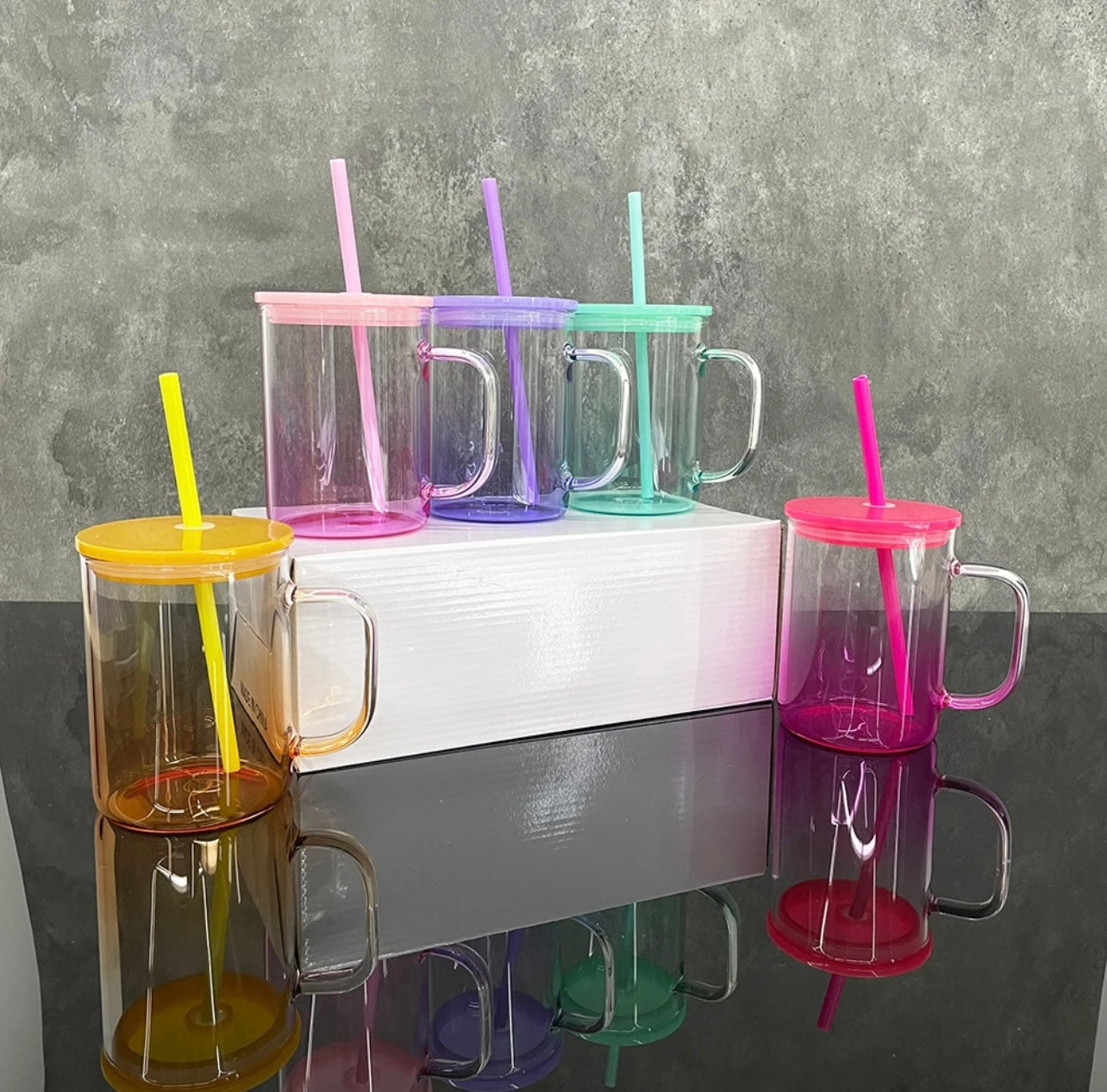 Custom Jelly Ombre GLASS MUG 17oz