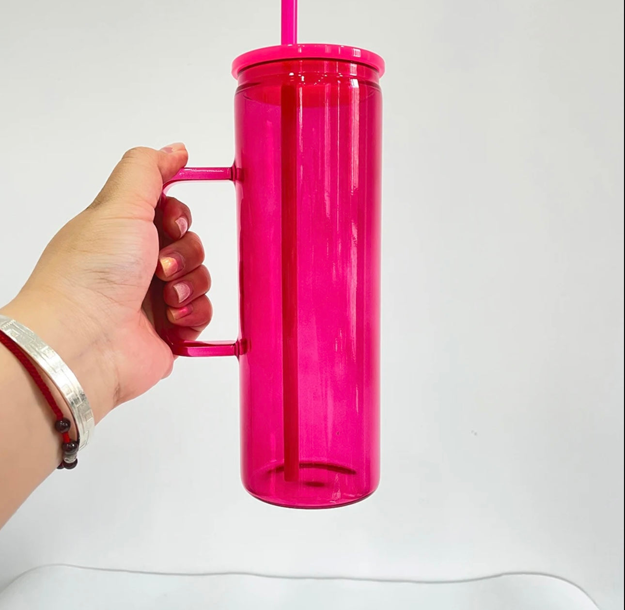 Custom Jelly GLASS Can Tumbler with Handle - 20oz