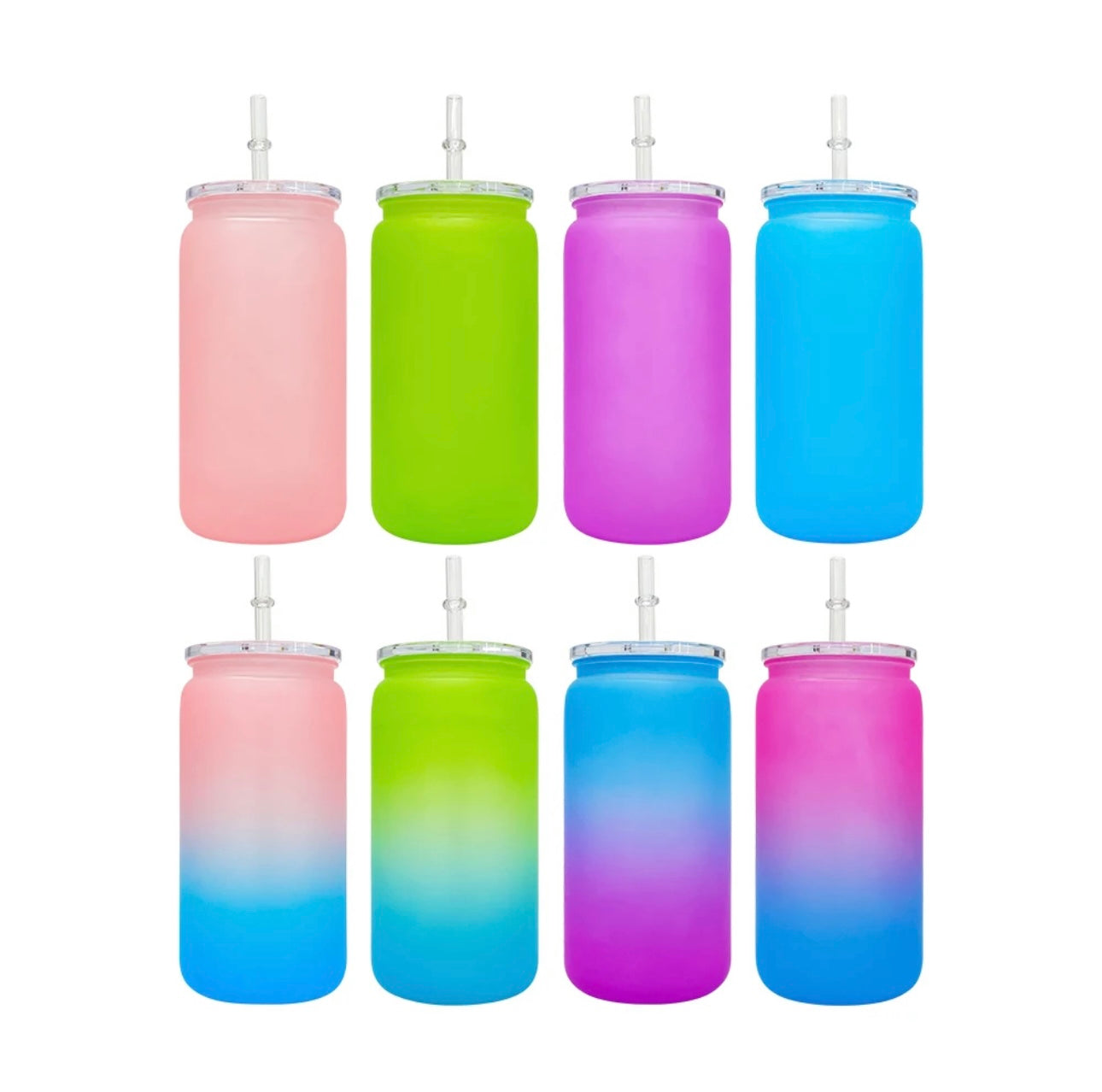 Blank Ombre Matte ACRYLIC Can Tumbler - 16oz