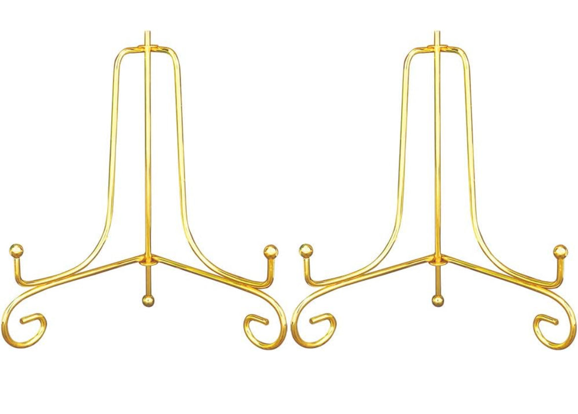 7” ring plate stand - Gold