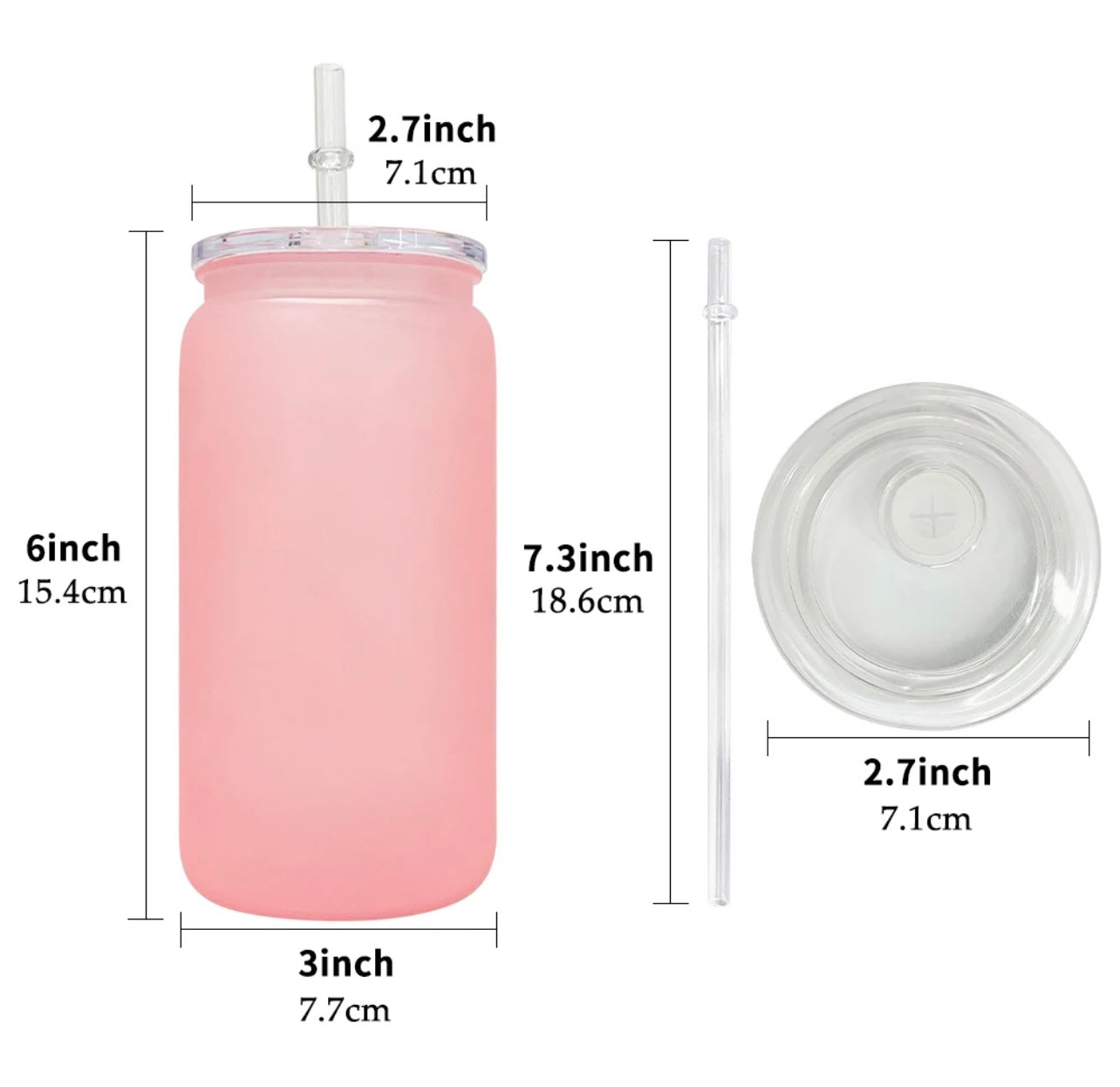 Blank Ombre Matte ACRYLIC Can Tumbler - 16oz