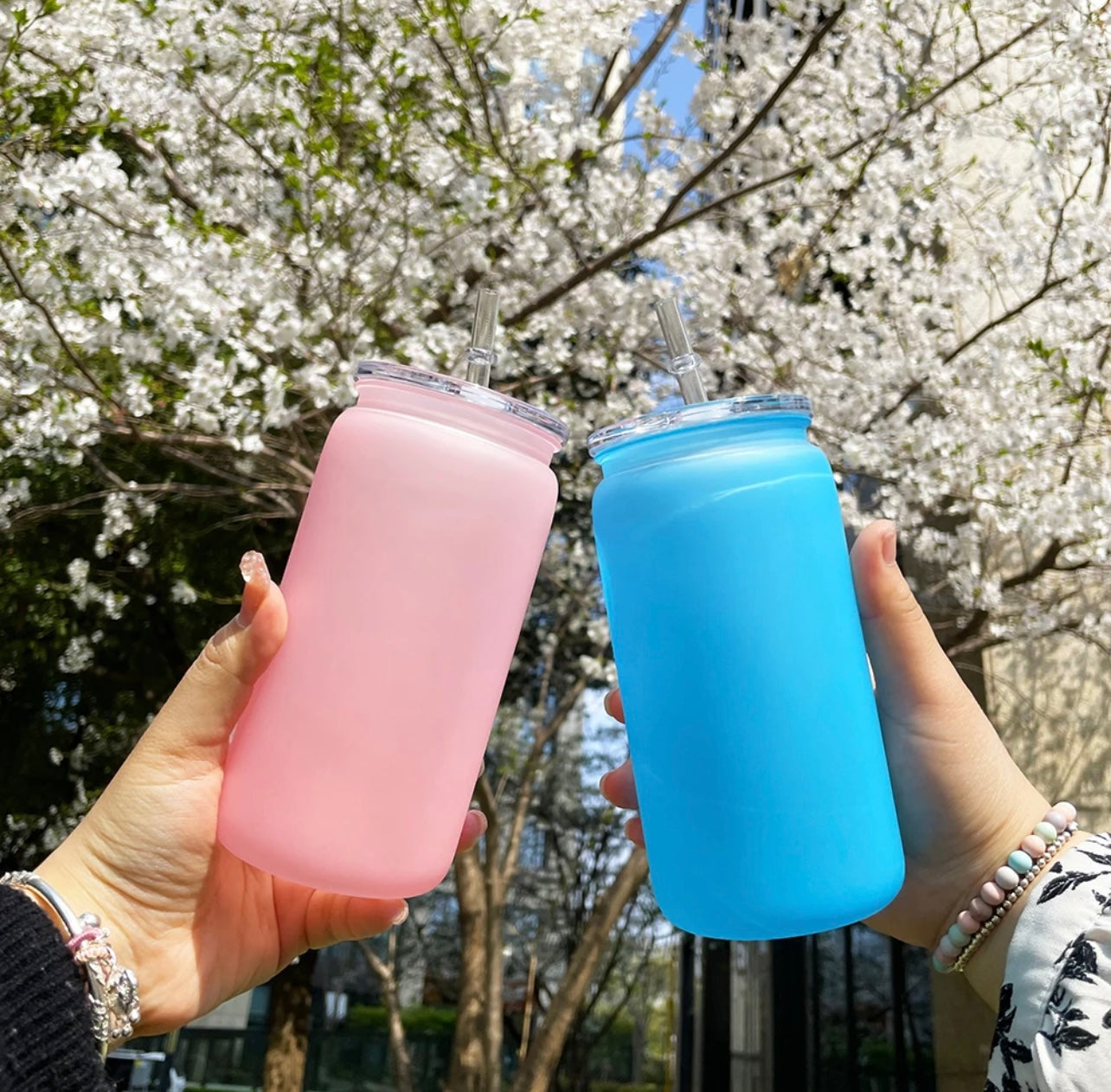 Custom Matte Ombre ACRYLIC Can Tumbler - 16oz