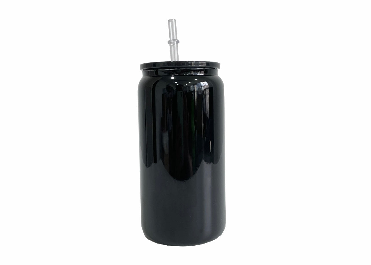 Custom Black GLASS Can Tumbler