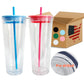 Blank 24oz Acrylic Double Walled Tumblers - PREDRILLED