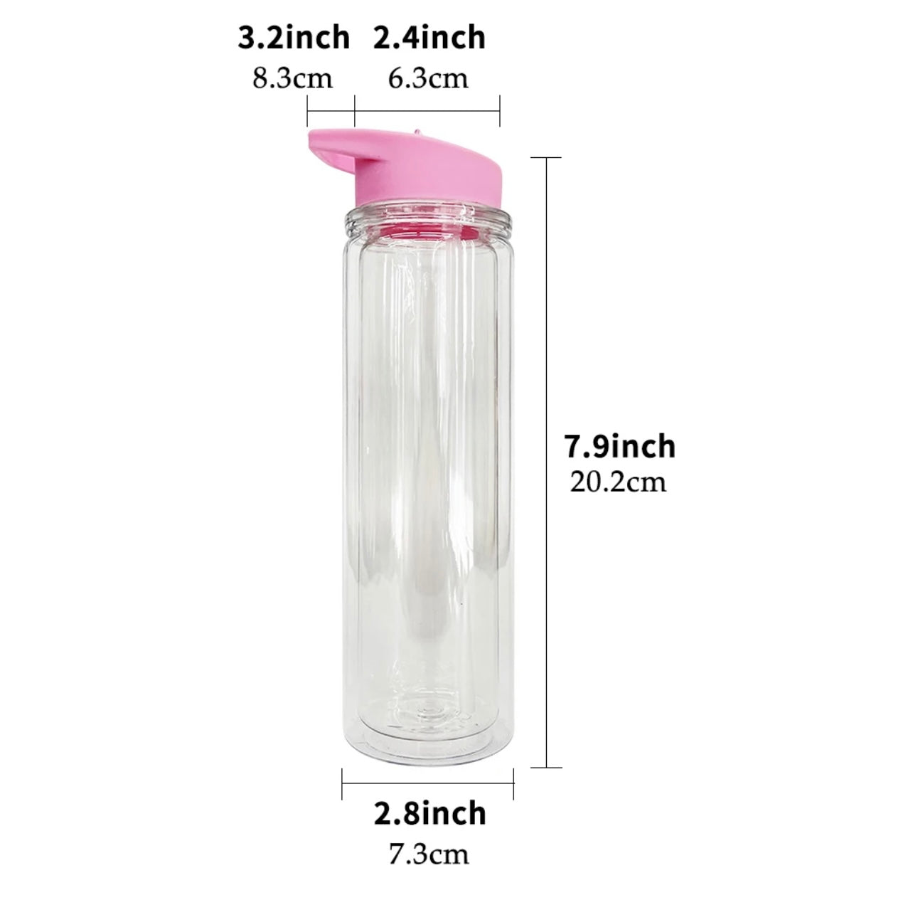 Blank 15oz Bottle Snowglobe - PREDRILLED and STOPPER