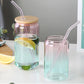 Custom Blue Pink Ombre GLASS Can Tumbler