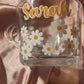 Personalised Daisy Flower Glass Mug