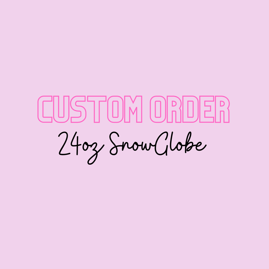 Custom 24oz Personalised Glitter Snow Globe Tumbler | Travel Mug | Hot Cup | Cold Cup