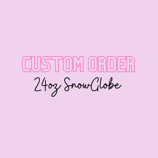 Custom 24oz Personalised Glitter Snow Globe Tumbler | Travel Mug | Hot Cup | Cold Cup