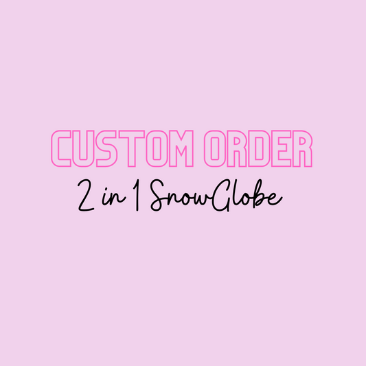 Custom 2 in 1 Glitter Snow Globe Tumbler | Travel Mug | Hot Cup | Cold Cup