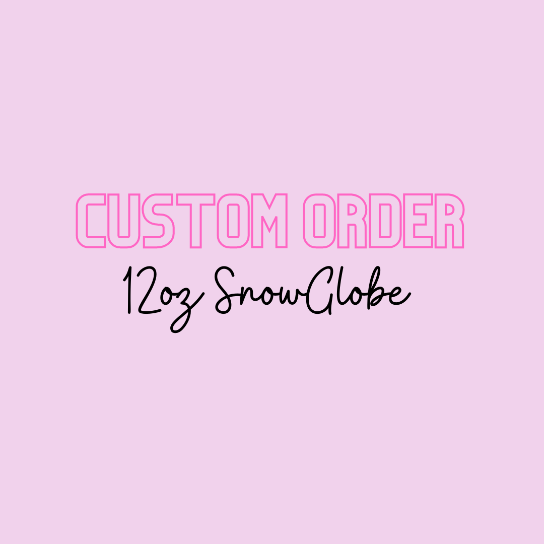 Custom 12oz Glitter Snow Globe Tumbler | Travel Mug | Hot Cup | Cold Cup