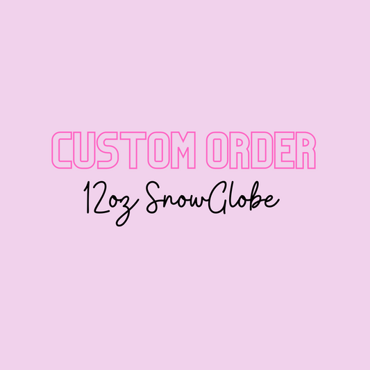 Custom 12oz Glitter Snow Globe Tumbler | Travel Mug | Hot Cup | Cold Cup