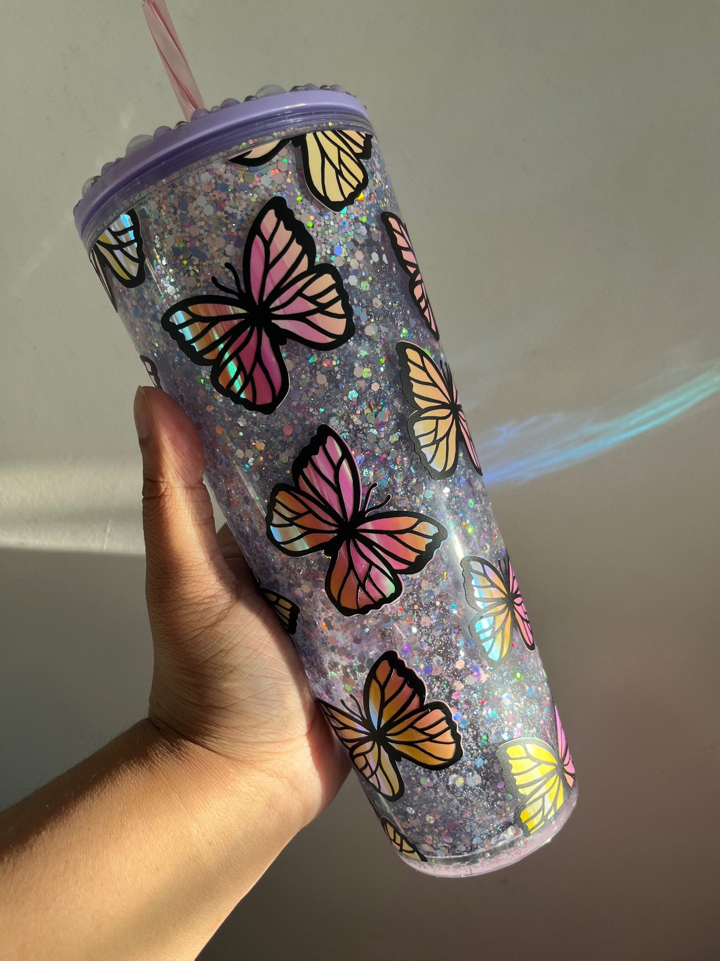 Butterfly Snow Globe Tumbler