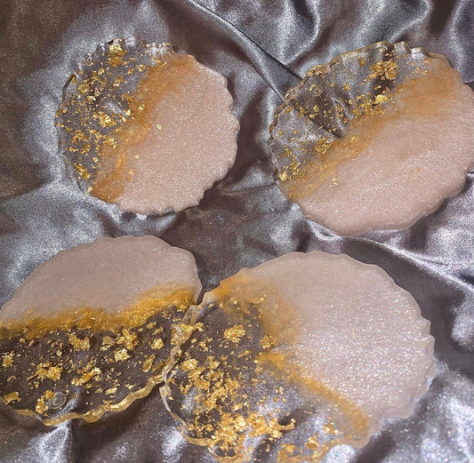 Handmade geode style coasters, ombre design  | beautiful | bespoke | personalise | gift | Mother’s Day | house warming | birthday | luxury