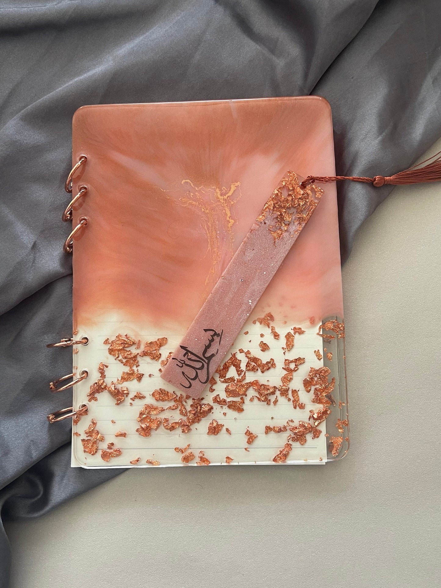 Marble A6/A5/A4 refillable notebook/journal | personalise| name/initial | any colour| gift | birthday | Eid | dua book | wedding planner