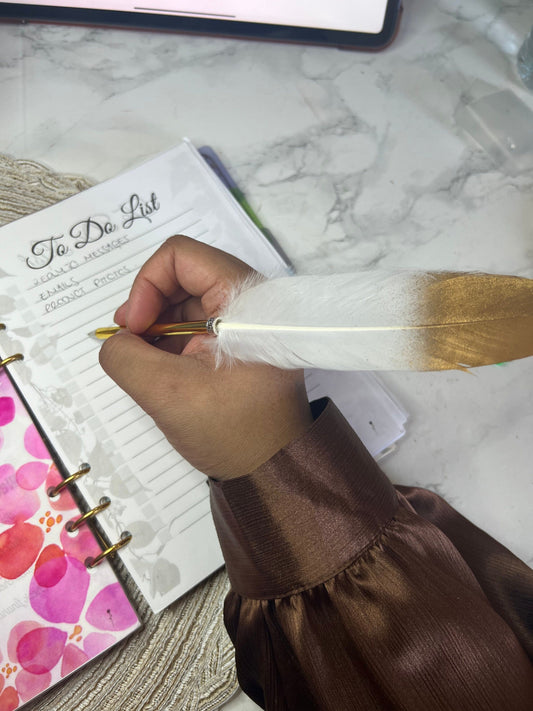 Feathered Pen | Wedding Guestbook Pen | Nikkah Pen | Wedding Pen | Rustic Pen | Wedding Stationary | Kaboom Hai Pen | Cute Stationary |