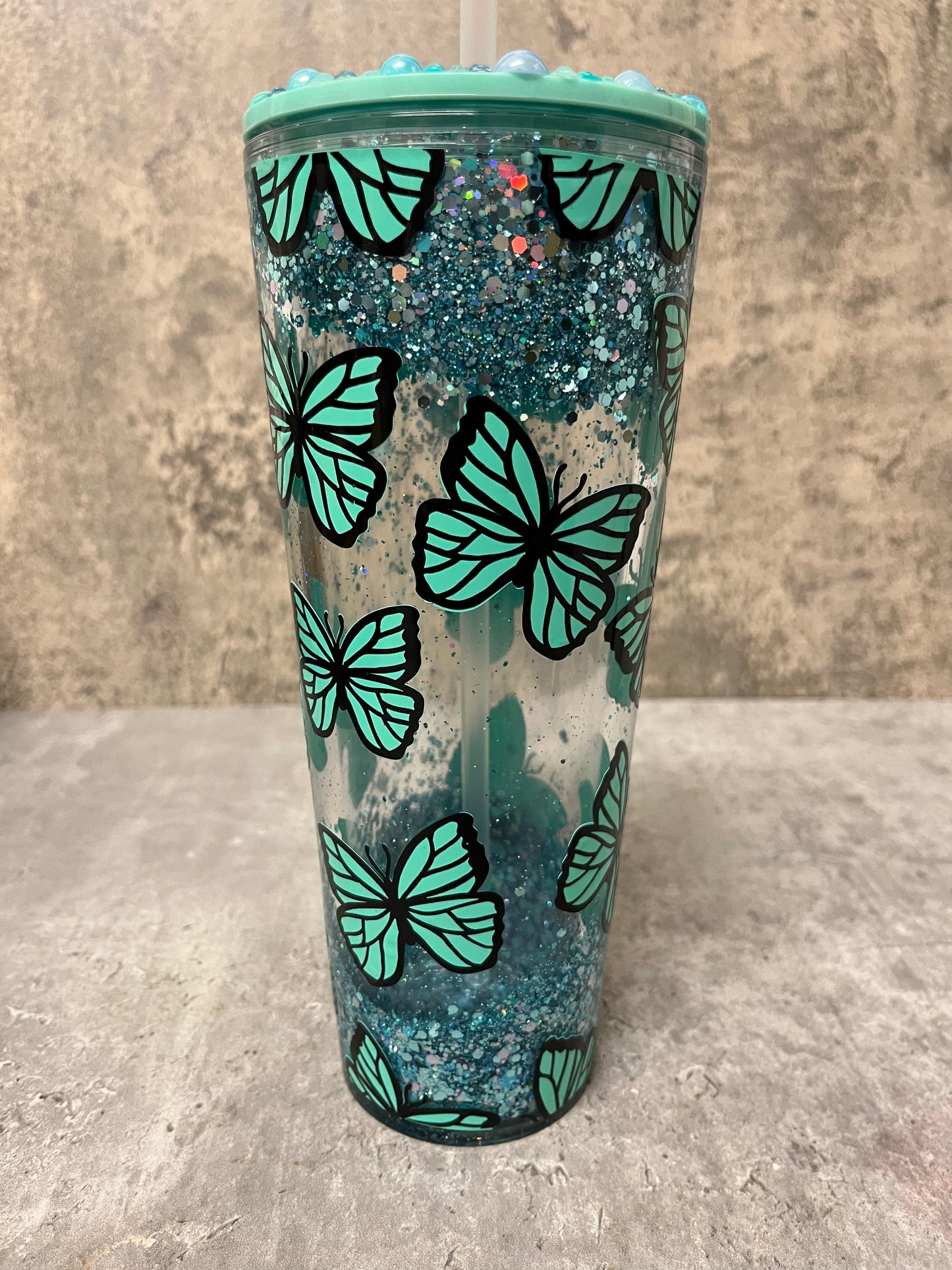 Butterfly Snow Globe Tumbler