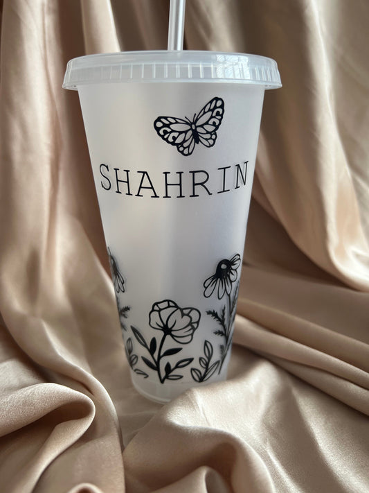 Personalised Wild Flower Cold Cup