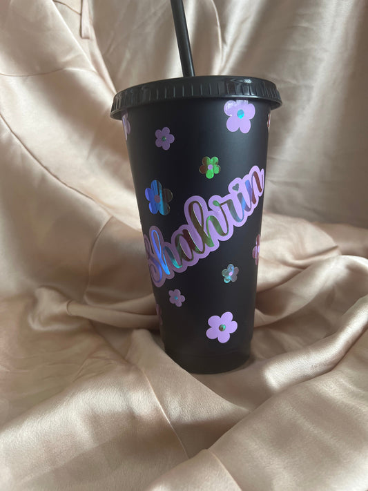 Retro Flower Cold Cup