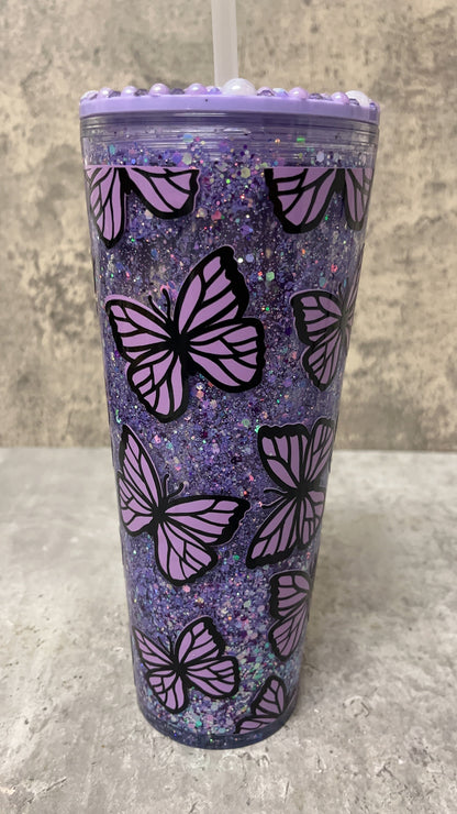 Butterfly Snow Globe Tumbler